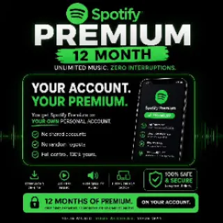 12 Month Spotify Premium ON YOUR OWN Account