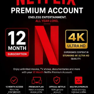 12 Month NFA Netflix Premium Account