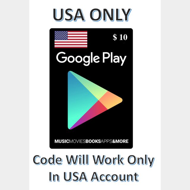 $10.00 USA ONLY Google Play Gift Card Instant Delivery - Google Play Cartões de Presente ...