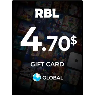 $4.70 USD Gift Card RBL (Stockable) ⚡️ INSTANT