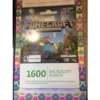 Xbox minecraft gift clearance card