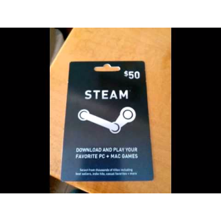 Steam Wallet Card 50 BRL, Buy Steam gift card code!