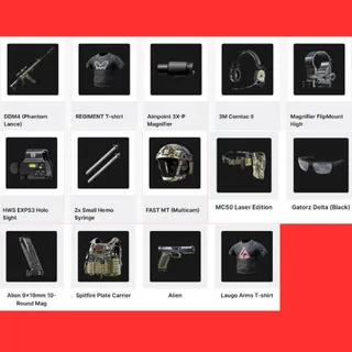 Gray Zone Warfare New Drops 10 items DDM4 T-shirt  Stage 1 - PB Regiment All Twitch Drop twitch account