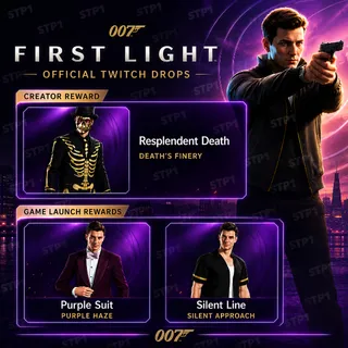 007 First Light 3/3 Skin Resplendent Death Purple Suit Silent Line Twitch Drop
