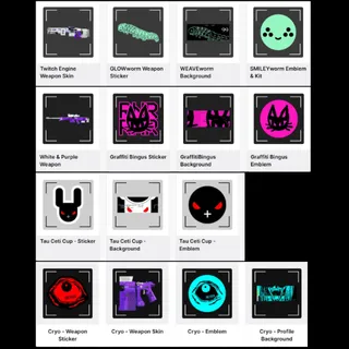 Marathon 15 items Round 1+2+3+4 Twitch Drop worm Bingus Tau Ceti Cup Cryo【Twitch Account】