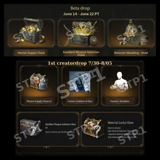 Mistfall Hunter 8/8 items Twitch Drop 💎Open Beta+1st creatordrop💎Avatar: Goddess of Fate Chest*3 Gesture: Decipher