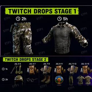 Gray Zone Warfare 17/17 Summer Stage 1+2💎Woodland Set,Vietnam Set,Twitch Drop