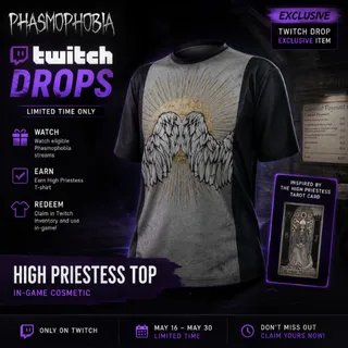 Phasmophobia High Priestess T-shirt💎Twitch Drop