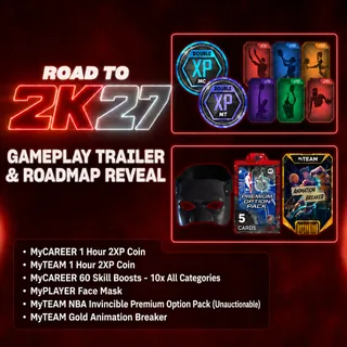 NBA 2K26 Locker Codes💎Invincible Premium Option Pack Face Mask Gold Animation Breaker