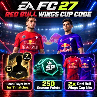 EA Sports FC 27 Red Bull Wings Cup Code💎2 Kits + 250 Season Points + 7-Match Loan⚡Instant Delivery
