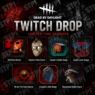 Dead by Daylight 7/7 Jason  DbD: RUIN Rift💎Badge Charm Banner Twitch Drop