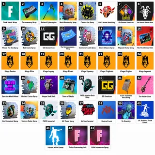 Fortnite New 43 items💎PICKAXE,BACK BLING,WRAP,EMOTICON,SPRAY,💎Twitch Drop