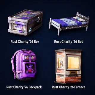 Rust 4/4💎Rust Charity '26 Box,26 Bed,26 Backpack,26 Furnace Twitch Drop