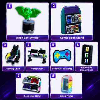 2026 | 8 Rewards  Comic Book Stand + Neon Bat-Symbol  Twitch Drop