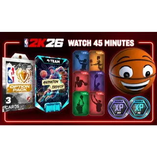 NBA2K26💎45 MINUTE Locker CODE G.O.A.T. Option Pack+Diamond Animation Breaker💎August 18, 2026