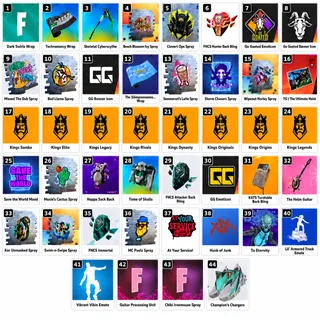 Fortnite 44 Reward💎Champion's Chargers,Vibrant Vibin Emote💎Twitch Drop