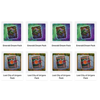 8/8 Hearthstone Community Day Emerald Dream Pack Lost City of Un'goro Pack Twitch Drop
