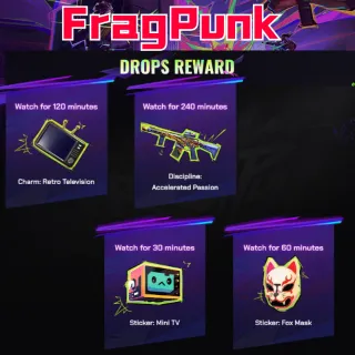 FragPunk Gun Skin twitch drop 4items