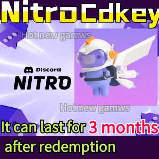 🔑Discord⭐Nitro Cdkey⭐3months