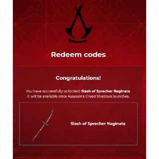 Assassin's Creed Shadows Naginata: Slash of Sprecher