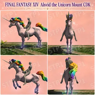 FINAL FANTASY XIV  🔑Alsvid the Unicorn Mount KEY/CODE💎 All Servers, All Platforms, Global🌏 