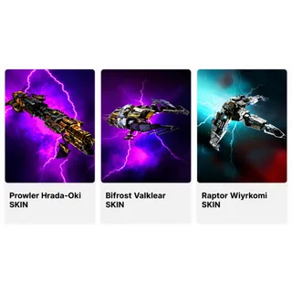 3/3 Ship Skin💎Prowler Hrada-Oki,Bifrost Valklear,Raptor Wiyrkomi💎