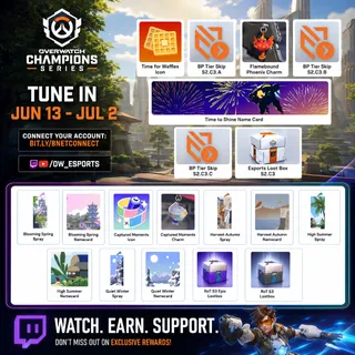 Overwatch 2 Game OWCS S2 Campaign 3 Epic Lootbox Spray Namecard Icon Twitch Drop