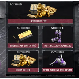 Arena Breakout: Infinite 5/5💎S6 Launch Drops💎Flashbang Skin,Stun Grenade Skin,Universal Key, Gift Box x2
