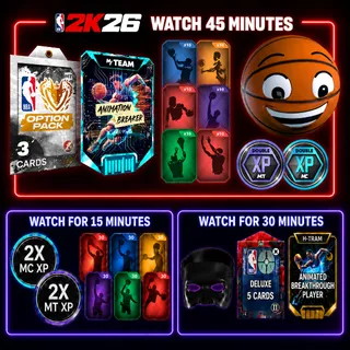 NBA2K26  Locker CODE ×3|G.O.A.T. Option Pack+Diamond Animation Breaker💎August 18, 2026