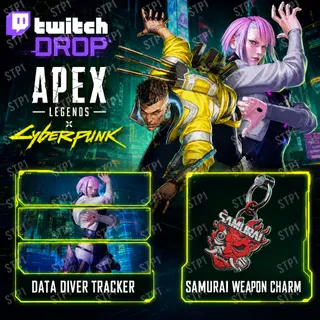 Apex Legends &Cyberpunk Event💎Data Diver Tracker Samurai Weapon Charm
