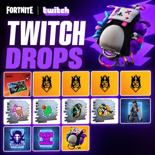 Fortnite 17/17  Hoppa Sack Back Urban Assault Headhunter Twitch Drop