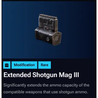 Extended Shotgun Mag III Blueprint