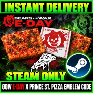 Gears Of War GOW E Day Emblem Code Card x Prince Street Pizza - STEAM GLOBAL