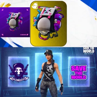 Fortnite CouRage 4/4  Hoppa Sack Back Urban Assault Headhunter Twitch Drop