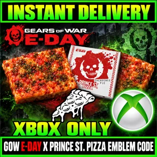 Gears Of War GOW E Day Emblem Code Card x Prince Street Pizza - XBOX GLOBAL