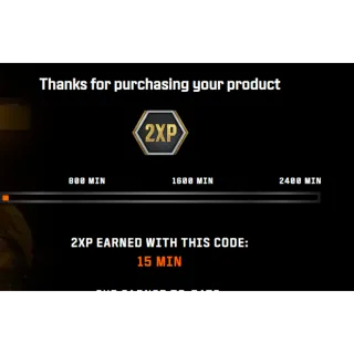 15 Minutes 2XP Boost CoD Black Ops 7/6 KEY/CODE
