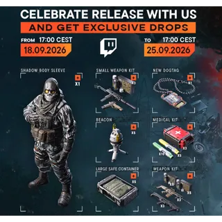 Active Matter 14 Rewards 💎 "Shadow" Body Sleeve + Dog Tag + Weapon Kit + Large Safe Container⚡Instant Delivery