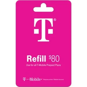 $80 T-Mobile Prepaid Refill Card Instant Delivery