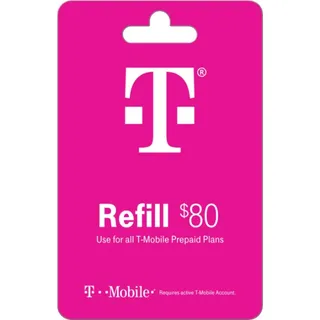 $80.00 T-Mobile Prepaid Refill Card