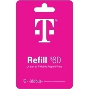 $80 T-Mobile Prepaid Refill Card
