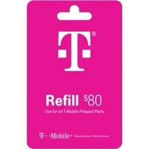 $80 T-Mobile Prepaid Refill Card