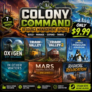 🌍 Colony Command Bundle | 7 Strategy & Management Steam Games | $9.99