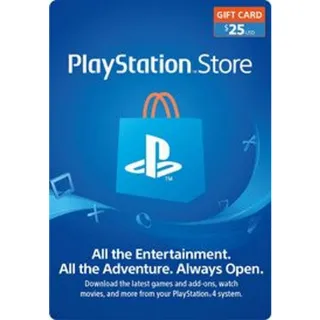 PSN $25 (USD) Gift Card - Fast Delivery