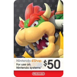 USA - $50 Nintendo eShop - Instant Delivery