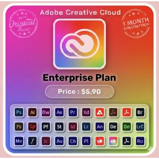  Adobe Creative Cloud All Apps (1 Month) ✅ Enterprise Plan 💥 Full Private Account 🌟️