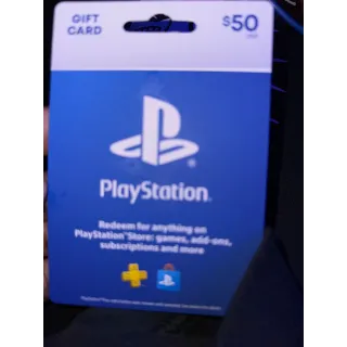 $50.00 USD PlayStation Store