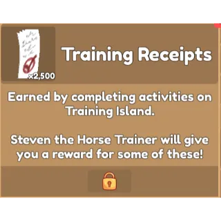 Wild Horse Islands Training Receipts 2,500