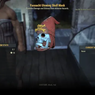 Fasnacht glowing skull