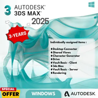 🔥3-Year| 3DS MAX  2022-2025 | Official License | Up to 3 Devices | Windows♦️❇️