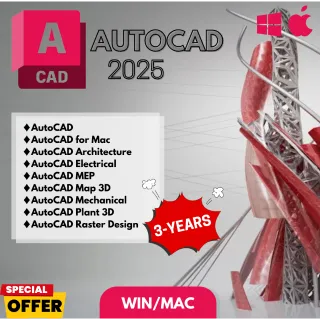 ⚡⚡3-Year| AutoCAD 2022-2025 |3 Devices| Mac & Windows♦️